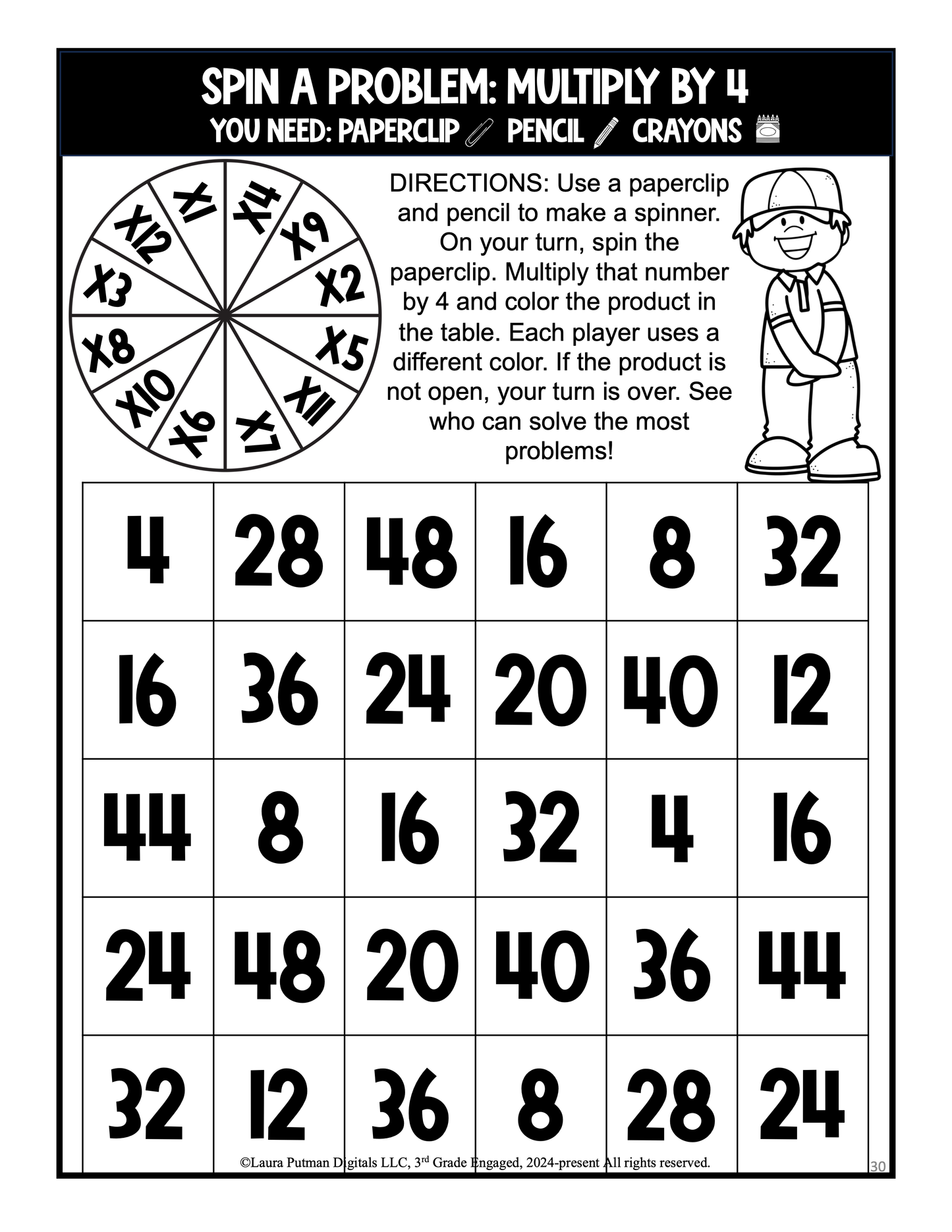 Multiplication Table Games Paperback Book