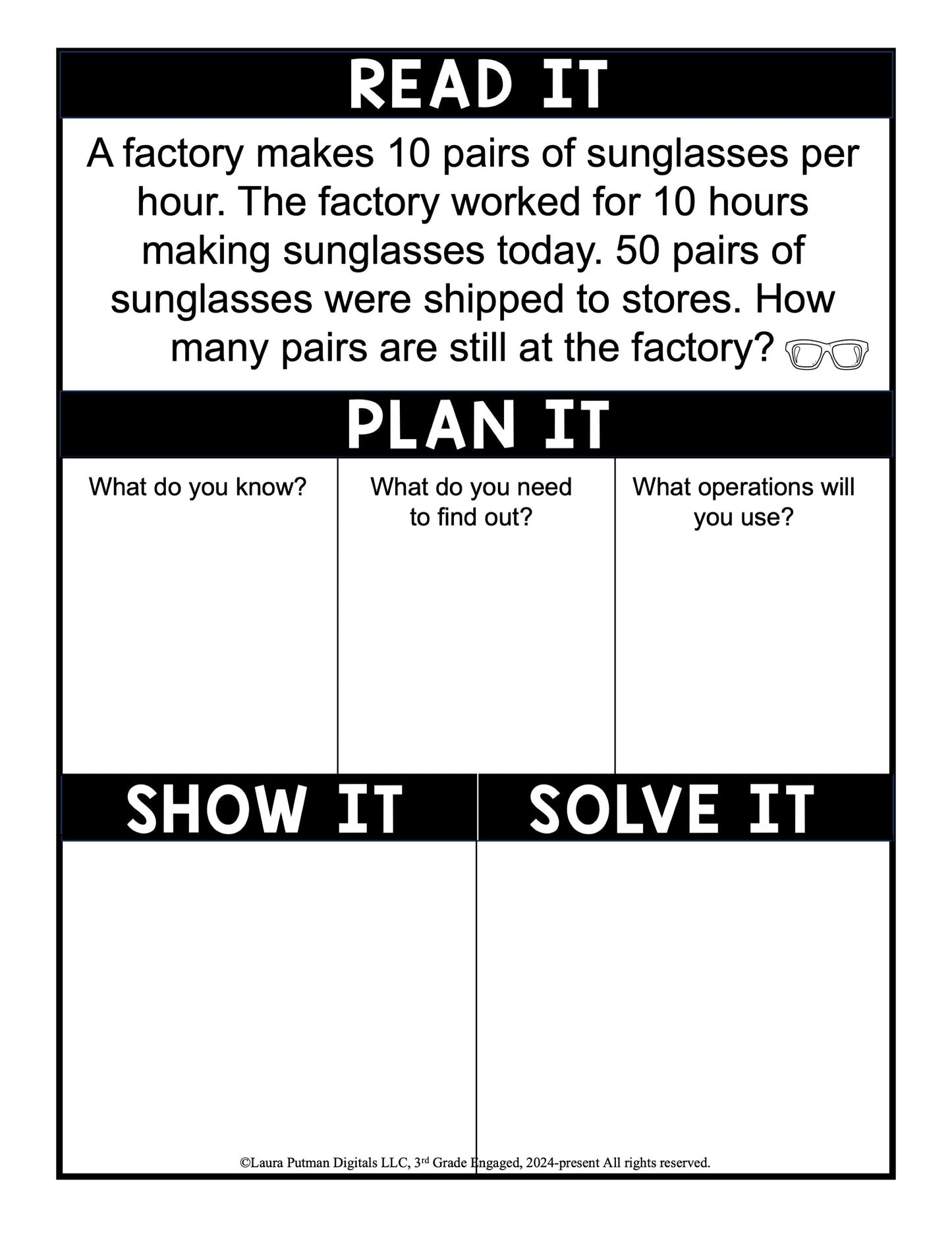 Grade 3 Two-Step Word Problems Paperback Workbook