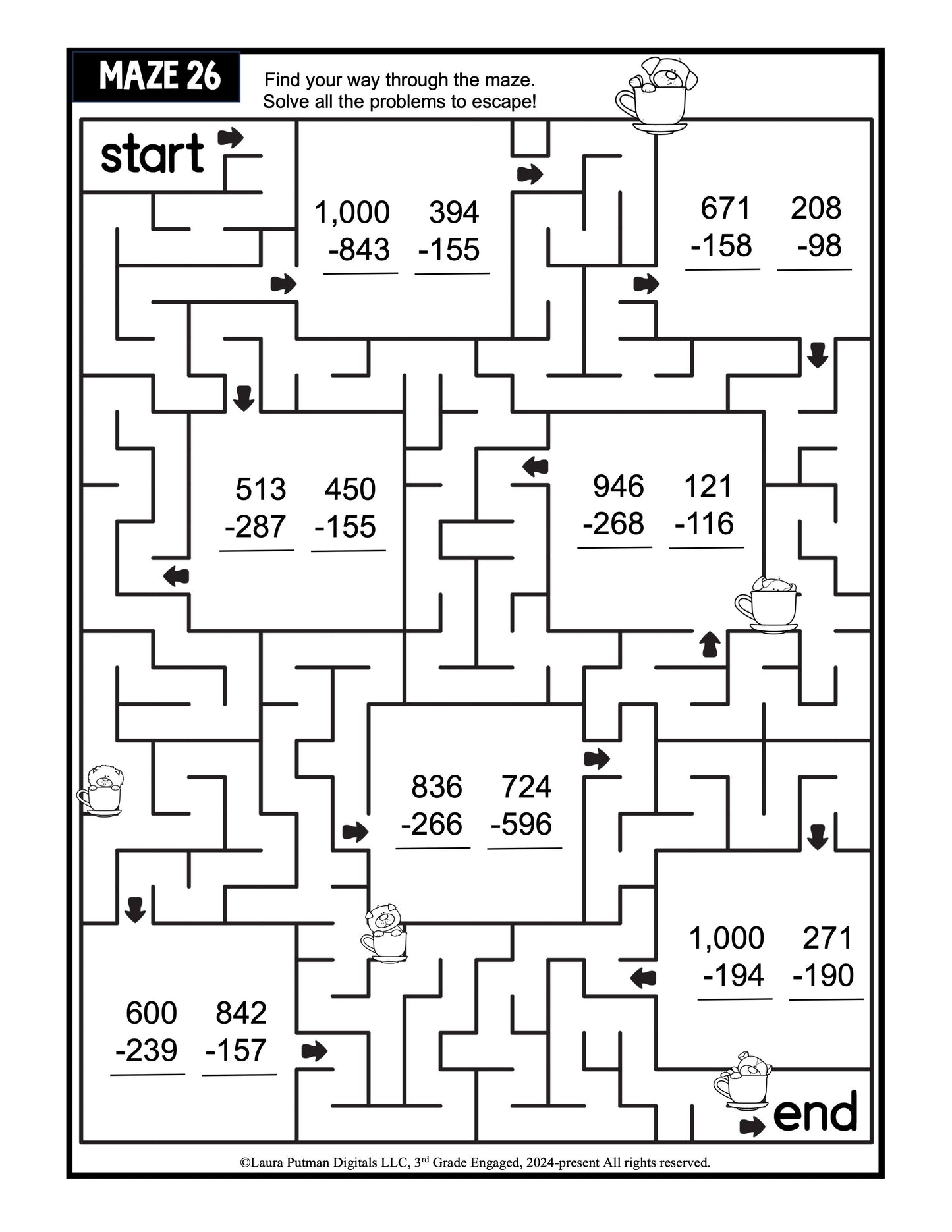 Addition and Subtraction Mazes Paperback Book