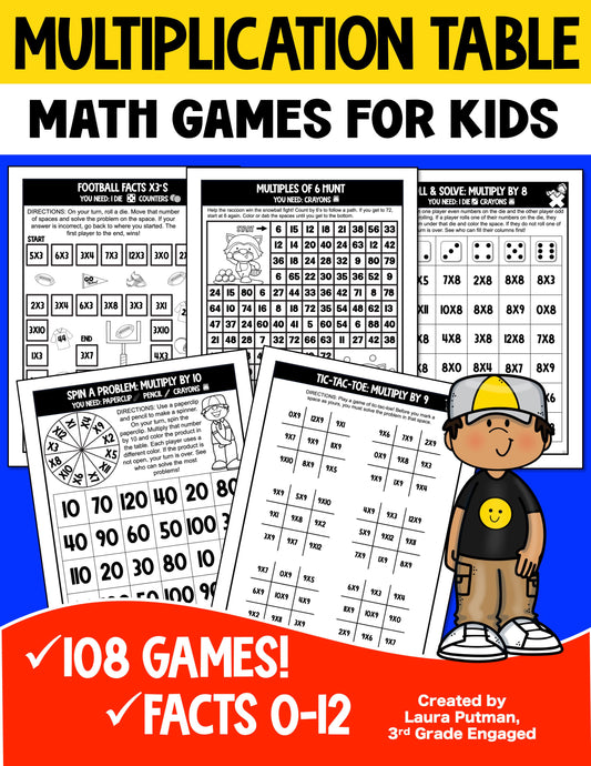 Multiplication Table Games Paperback Book